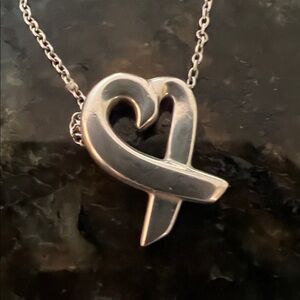 Tiffany & Co. Silver Heart Necklace 20 inches EUC great Christmas gift! W box